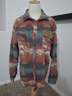 Legendary Whitetails Multicolor Southwestern Button-Up Shacket